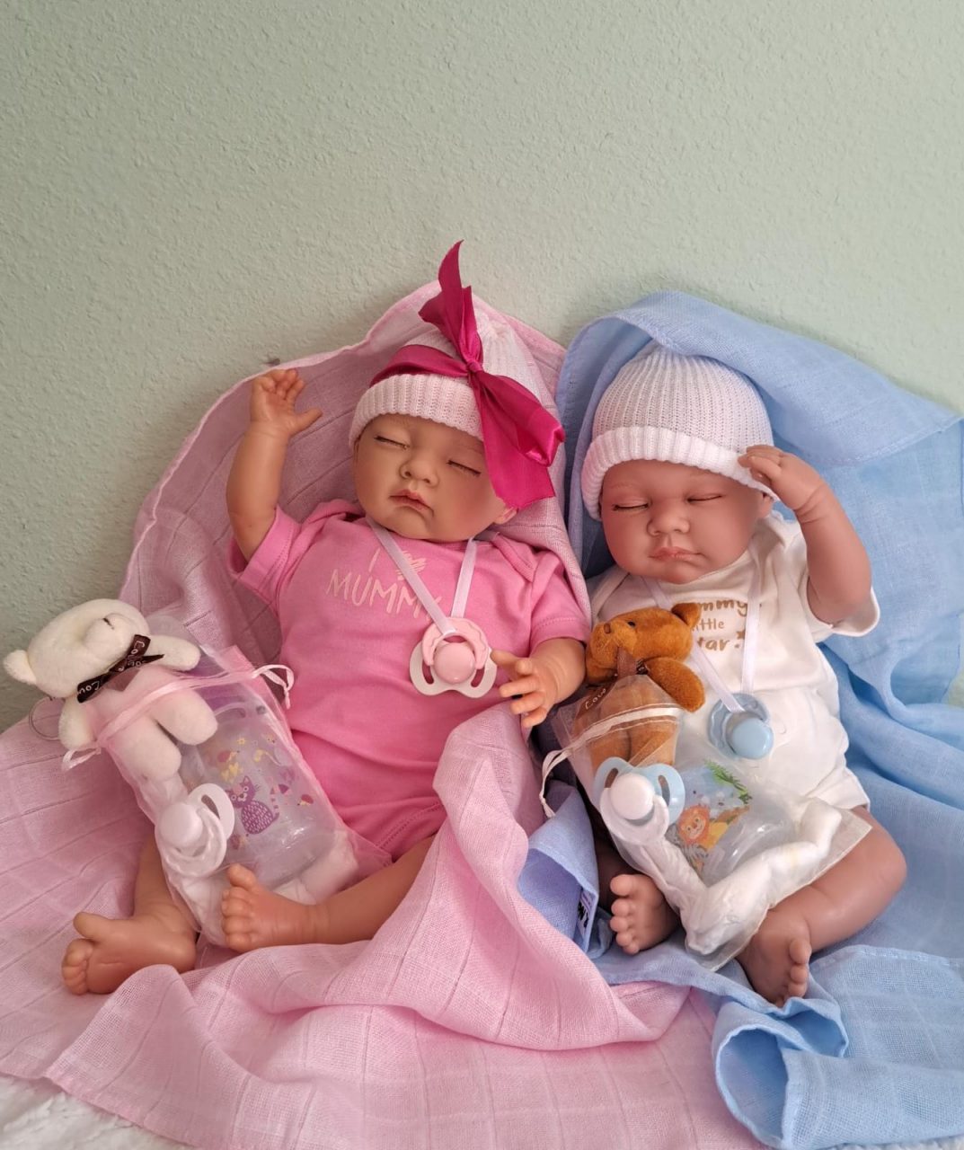 Bebes reborn mellizos: Martin y Martina, los más siesteros